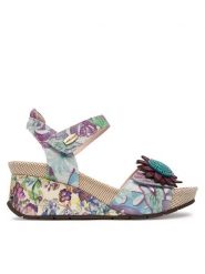 Laura Vita Sandały Barry 36 Fioletowy. Fioletowe sandały damskie Laura Vita, bez wzorów, ze skóry, bez obcasa, na koturnie, bez zapięcia. Za 439.99 zł.