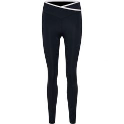 Damskie legginsy z wysokim stanem Hummel Wrap. Czarne legginsy damskie Hummel, bez wzorów. Za 279.50 zł.