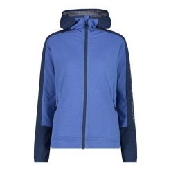 Bluza damska z kapturem CMP. Niebieskie bluzy damskie CMP, xs, bez wzorów, bez ramiączek, z kapturem. Za 169.99 zł.