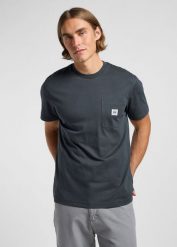 MESKA KOSZULKA LEE WW POCKET TEE WASHED BLACK 112364587. Czarne t-shirty męskie Lee, s, bez wzorów, bez kołnierzyka, bez ramiączek. Za 79.99 zł.