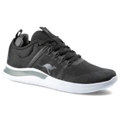Szare Sneakersy Kangaroos Damskie Sportowe Buty. Czarne obuwie sportowe damskie KangaRoos, na wiosnę, bez wzorów, z materiału, bez zapięcia. Za 179.00 zł.