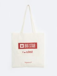 Torba bawełniana unisex łódź 102. Białe torby podróżne damskie BIG STAR, z aplikacjami, z bawełny, na ramię. Za 4.99 zł.