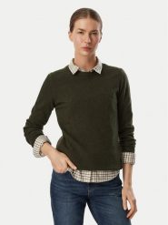 Barbour Sweter Pendle LKN1075OL75 Zielony ciemny Regular Fit. Zielone swetry nierozpinane damskie Barbour, bez wzorów, z bawełny, bez kołnierzyka, bez ramiączek. Za 549.99 zł.