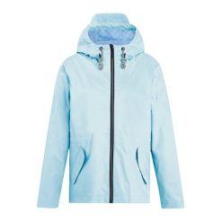 Damska Kurtka Bayletta Plain Waterproof Jacket. Niebieskie kurtki sportowe damskie Regatta, bez wzorów, bez ramiączek, bez kaptura, trekkingowe. Za 268.99 zł.