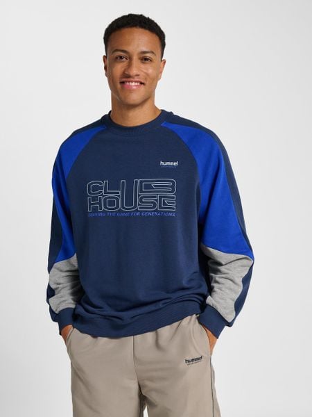 Bluza oversize Hummel Iconic. Niebieskie bluzy damskie Hummel, l, bez wzorów, z bawełny, bez ramiączek, bez kaptura. Za 182.00 zł.