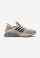 Beżowo-Szare Wsuwane Buty Sportowe z Elastyczną Cholewką i Designerską Podeszwą Enikasa. Brązowe buty sportowe męskie Born2be, bez wzorów, z jeansu, bez zapięcia. Za 89.99 zł.