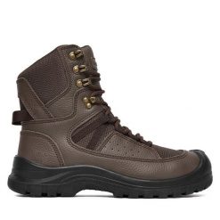 Trzewiki Hunter. Brązowe botki męskie Hunter, bez wzorów, bez obcasa, bez zapięcia. Za 349.99 zł.