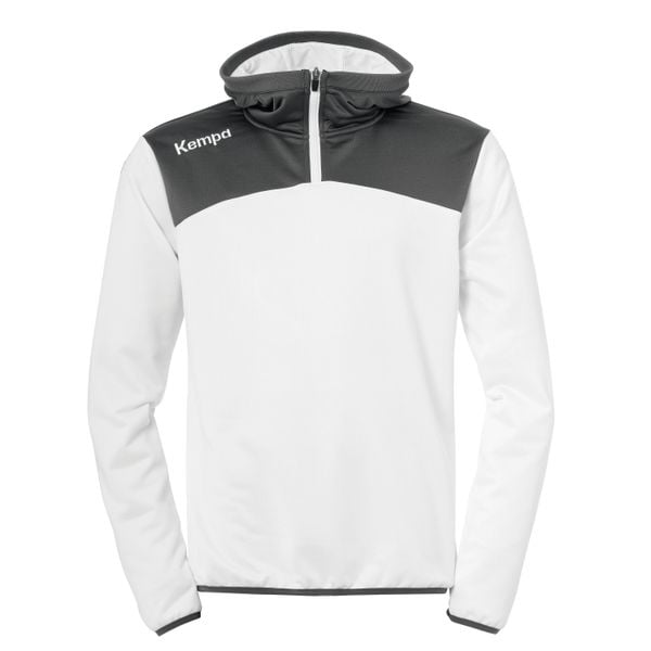 Bluza emotion 2.0 Kempa Quarter Zip. Białe bluzy męskie Kempa, s, bez wzorów, sportowe, bez ramiączek, bez kaptura. W wyprzedaży za 125.35 zł.