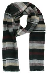 Szalik Przejściowy z Dziewiczą Wełną (Virgin Wool) - Fraas - w Kratkę, Jesienne Odcienie. Szaliki męskie V. Fraas, bez wzorów, z materiału. Za 85.00 zł.