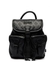 Guess Plecak V6GZ05 W2120 Czarny. Czarne plecaki damskie Guess, z aplikacjami, ze skóry. Za 429.99 zł.