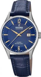 Zegarek Festina Zegarek męski Festina F20007-3 niebieski. Niebieskie zegarki męskie Festina, bez wzorów. Za 510.99 zł.