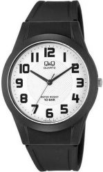 Zegarek męski QQ VQ50-002 czarny. Czarne zegarki męskie Q&Q, bez wzorów. Za 99.00 zł.