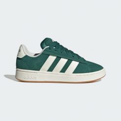 Buty Grand Court Alpha. Zielone obuwie sportowe damskie Adidas, bez wzorów, bez zapięcia. Za 393.30 zł.