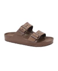 Klapki Birkenstock Arizona Eva Damskie. Brązowe klapki damskie Birkenstock, na lato, bez wzorów, z materiału, wakacyjne, bez obcasa, bez zapięcia. Za 358.00 zł.