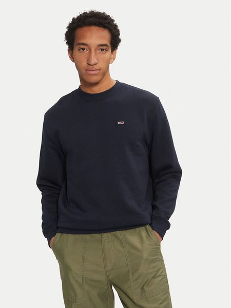 Tommy Jeans Bluza DM0DM20741 Granatowy Regular Fit. Niebieskie bluzy męskie Tommy Jeans, m, bez wzorów, z bawełny, bez ramiączek, bez kaptura. Za 259.99 zł.