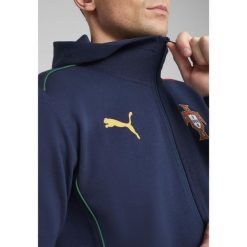 Męska rozpinana kurtka z kapturem Portugalia Casuals PUMA. Niebieskie kurtki sportowe męskie Puma, m, bez wzorów, z kapturem, do biegania. Za 337.50 zł.