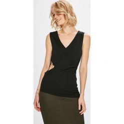 Morgan - Top. Niebieskie topy damskie Morgan, l, bez wzorów, z dzianiny, casualowe, bez kołnierzyka, bez ramiączek. W wyprzedaży za 59.90 zł.