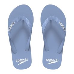 Klapki basenowe antypoślizgowe męskie Speedo Slide. Niebieskie klapki męskie Speedo, bez wzorów, z materiału, bez zapięcia. Za 94.99 zł.