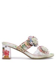 Laura Vita Klapki Lucieo 32 Różowy. Czerwone klapki damskie Laura Vita, bez wzorów, ze skóry, bez obcasa, bez zapięcia. Za 399.99 zł.