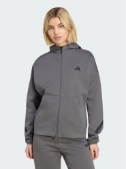 Adidas Bluza Z.N.E. Full Zip KF6331 Szary Regular Fit. Szare bluzy damskie Adidas, s, bez wzorów, z syntetyku, bez ramiączek, bez kaptura. Za 479.99 zł.