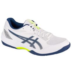 Buty do siatkówki męskie, Gel-Task 3. Białe buty sportowe męskie Asics, bez wzorów, bez zapięcia, do piłki ręcznej. Za 379.99 zł.
