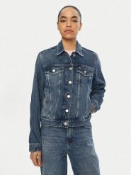 Tommy Jeans Kurtka jeansowa Classic DW0DW19781 Niebieski Regular Fit. Niebieskie kurtki damskie Tommy Jeans, m, bez wzorów, z bawełny, bez kaptura. Za 559.99 zł.