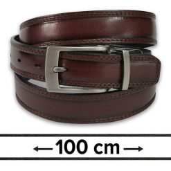 Dwustronny Pasek do Spodni, Czarno-Brązowy, 100 cm, Elegancki, Męski, Skórzany -ZET. Brązowe paski męskie Zet, ze skóry, eleganckie. Za 89.00 zł.