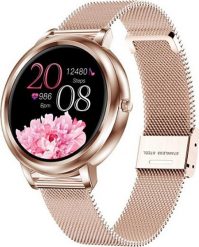 Smartwatch Hagen HD11.110.1410 Różowe złoto. Czerwone zegarki smartwatch Hagen, bez wzorów. Za 341.00 zł.