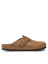 Birkenstock Klapki Boston Leoi 1028179 Brązowy. Brązowe klapki męskie Birkenstock, bez wzorów, ze skóry, bez zapięcia. Za 559.00 zł.