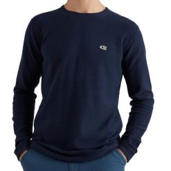 Sweter męski O'neill Jack's Fav. Niebieskie swetry męskie O'Neill, m, bez wzorów, z bawełny, klasyczne, bez kołnierzyka, bez ramiączek. Za 89.00 zł.