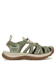 Keen Sandały Whisper 1032120 Zielony. Zielone sandały damskie Keen, bez wzorów, z materiału, bez obcasa, bez zapięcia. Za 449.99 zł.