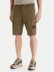 Napapijri Szorty materiałowe N-Horton NP0A4HOS Khaki Regular Fit. Brązowe szorty męskie Napapijri, bez wzorów, z bawełny. Za 439.99 zł.