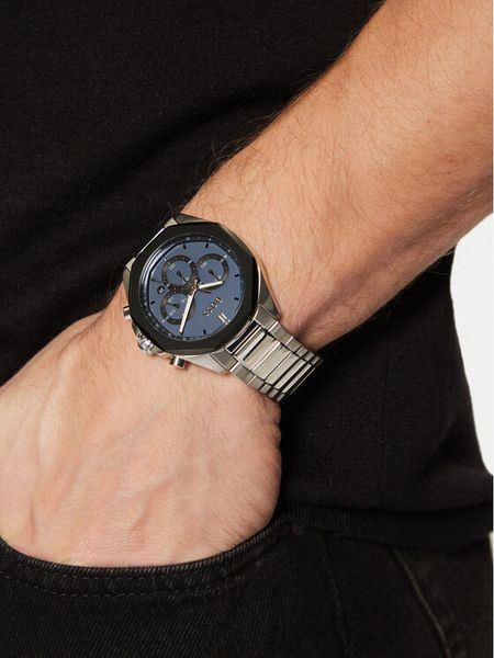 BOSS Zegarek Cloud 1514015 Srebrny. Szare, analogowe zegarki męskie Boss, bez wzorów, srebrne. Za 1,299.00 zł.