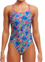 Strój kąpielowy jednoczęściowy FUNKITA Coco Canel - Diamond Back. Brązowe stroje kąpielowe damskie Funkita, s, bez wzorów, z elastanu. Za 219.99 zł.