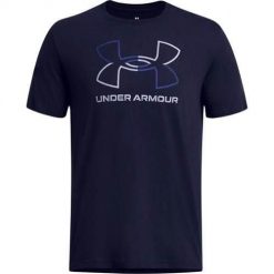 Koszulka sportowa męska Under Armour Gl Foundation Uodate. Niebieskie koszulki sportowe męskie Under Armour, m, bez wzorów, z bawełny, bez ramiączek, na fitness i siłownię. Za 193.00 zł.