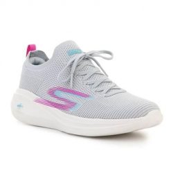 Buty do chodzenia damskie Skechers GO Run Fast Brisk Day. Szare obuwie sportowe damskie Skechers, bez wzorów, z materiału, bez zapięcia, trekkingowe. Za 347.00 zł.