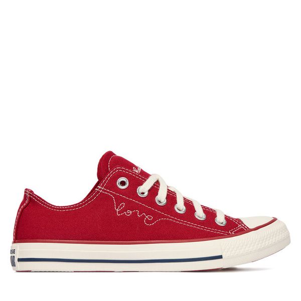 Trampki Converse. Czerwone trampki i tenisówki damskie Converse, bez wzorów, bez zapięcia. Za 349.99 zł.