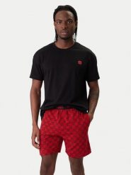 HUGO Piżama Aaron 50556777 Czerwony Regular Fit. Czerwone piżamy męskie Hugo, l, bez wzorów, z bawełny, bez kołnierzyka, bez ramiączek. Za 499.99 zł.