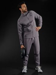 4F Spodnie treningowe szybkoschnące męskie - szare S. Szare spodnie sportowe męskie 4F, l, bez wzorów, z materiału, na fitness i siłownię. Za 179.99 zł.