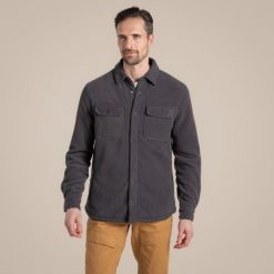 Koszula Craghoppers Craggy. Brązowe koszule męskie Craghoppers, bez wzorów, z polaru, sportowe, bez kołnierzyka, bez ramiączek. Za 287.10 zł.