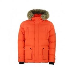 Kurtka puchowa wodoodporna Peak Mountain Canabel. Brązowe kurtki sportowe męskie Peak Mountain, na zimę, l, bez wzorów, z futra, bez kaptura, narciarskie. W wyprzedaży za 296.00 zł.