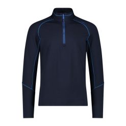 Golf męski techniczny CMP 30L0537. Niebieskie swetry męskie CMP, l, bez wzorów, sportowe, bez kołnierzyka, bez ramiączek. Za 219.50 zł.