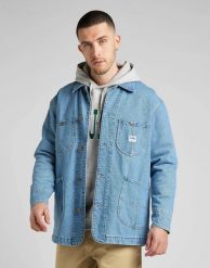 LEE LOOSE LOCO JACKET MĘSKA KURTKA JEANSOWA VINTAGE STONE L88SGAGI 112326386. Kurtki męskie Lee, l, bez wzorów, z jeansu, vintage, bez kaptura. Za 179.99 zł.