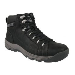 Buty trekkingowe męskie, Caterpillar Supersuede. Czarne trekkingi męskie CATERPILLAR, na jesień, z nubiku, bez zapięcia. Za 499.99 zł.
