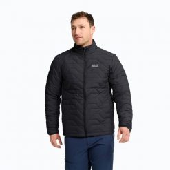 Kurtka ocieplana męska Jack Wolfskin Flextrek Ins. Czarne kurtki męskie Jack Wolfskin, m, bez wzorów, z materiału, bez kaptura. Za 579.99 zł.