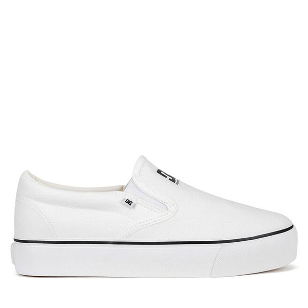 Tenisówki DC Shoes. Białe trampki i tenisówki damskie DC Shoes, bez wzorów, bez zapięcia. Za 112.99 zł.