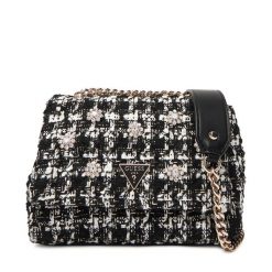 Torebka Guess. Czarne torebki do ręki damskie Guess, z aplikacjami, bez dodatków. Za 449.99 zł.