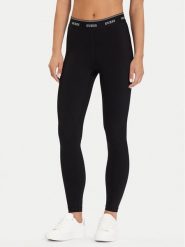 Guess Legginsy V5BB06 K1942 Czarny Slim Fit. Czarne legginsy damskie Guess, z aplikacjami, z syntetyku. Za 189.99 zł.