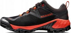 Buty trekkingowe Mammut Sapuen Low GTX - black/hot red. Czarne trekkingi męskie Mammut, bez zapięcia. Za 882.65 zł.