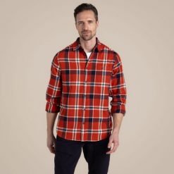 Koszula Craghoppers Gage. Białe koszule męskie Craghoppers, m, bez wzorów, z bawełny, casualowe, bez kołnierzyka, bez ramiączek. Za 187.45 zł.